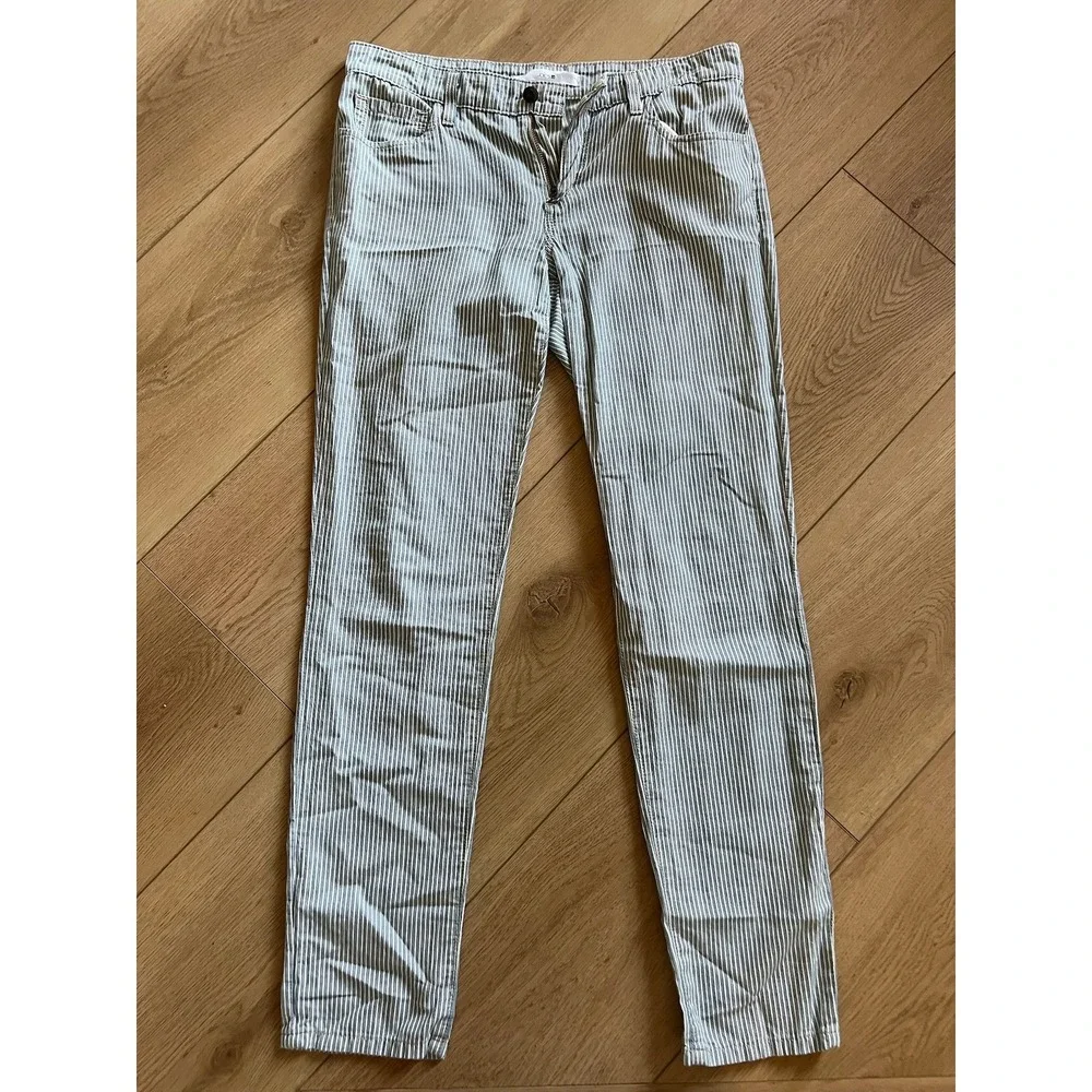 JOE'S Jeans Women's Size 27 Striped‎ Slim Fit Straight Leg Ankle Pants